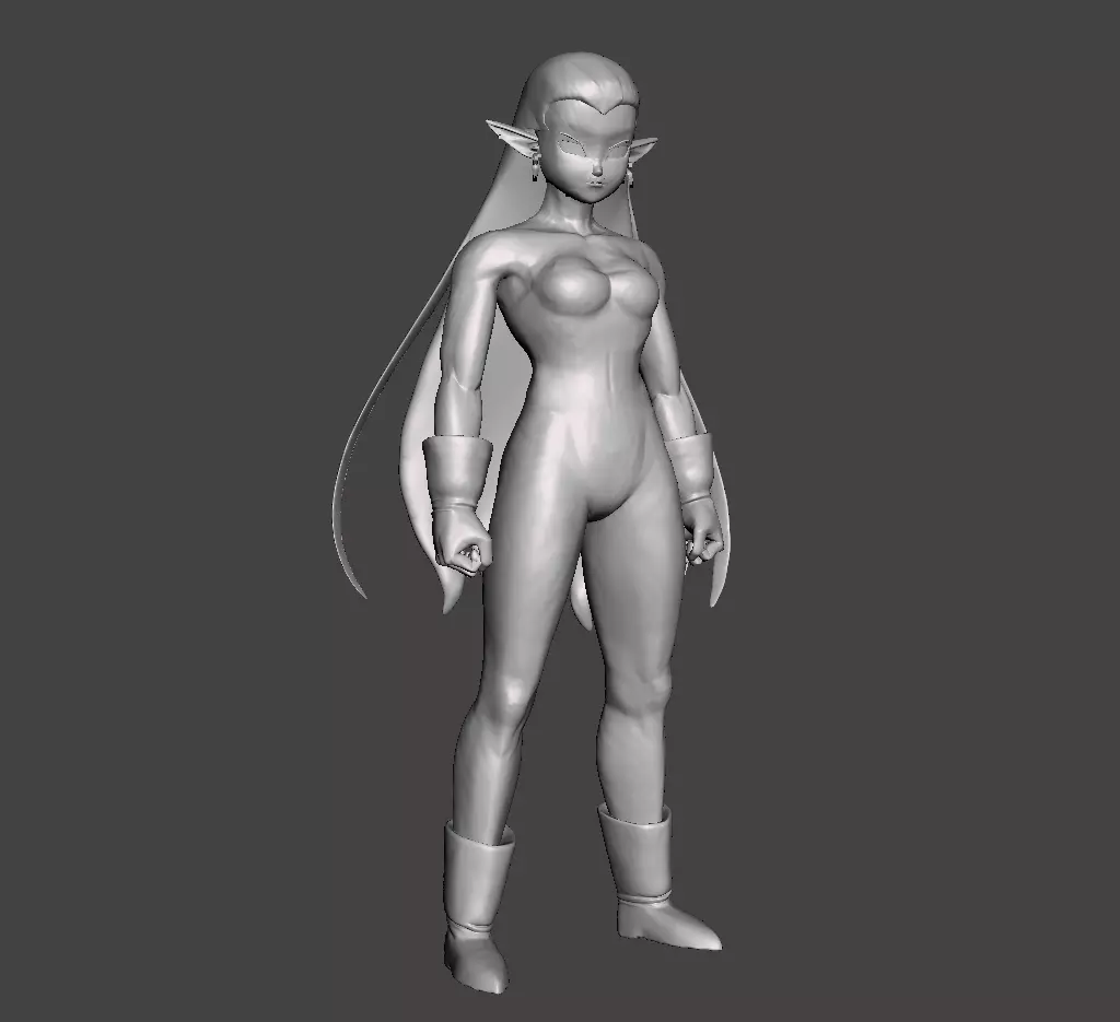 Cocotte 3D Model female character 3D print model_0