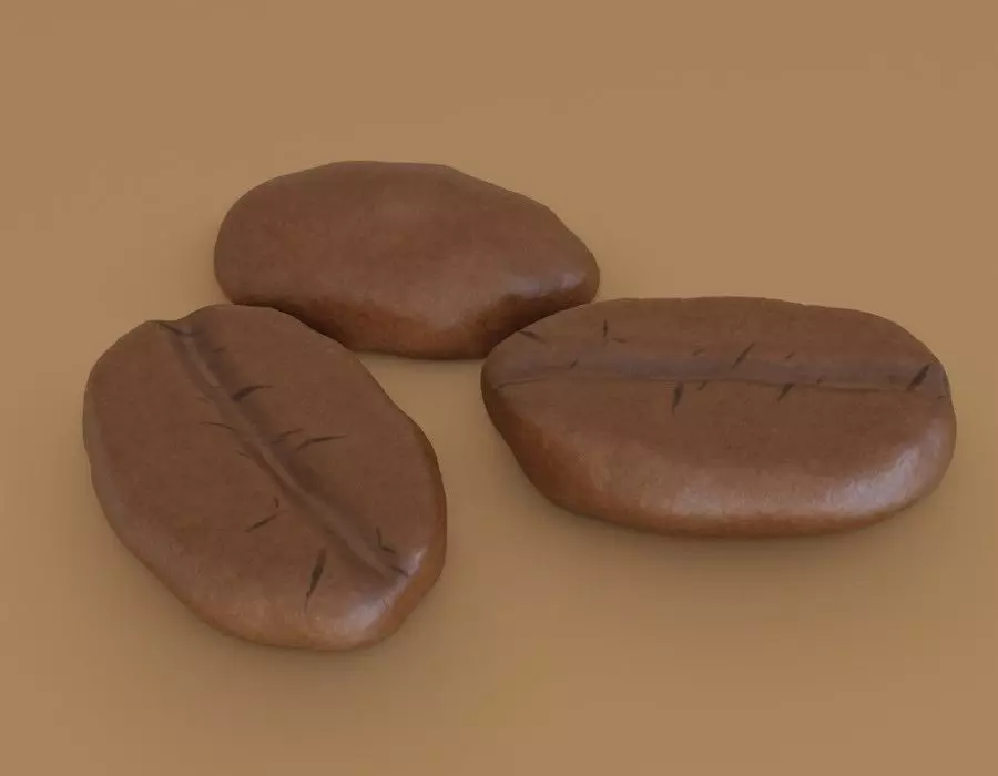 Coffee Bean PBR Free low-poly 3D model_0