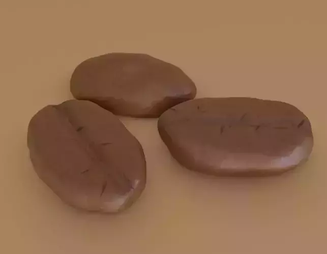 Coffee Bean PBR  Free low-poly 3D model