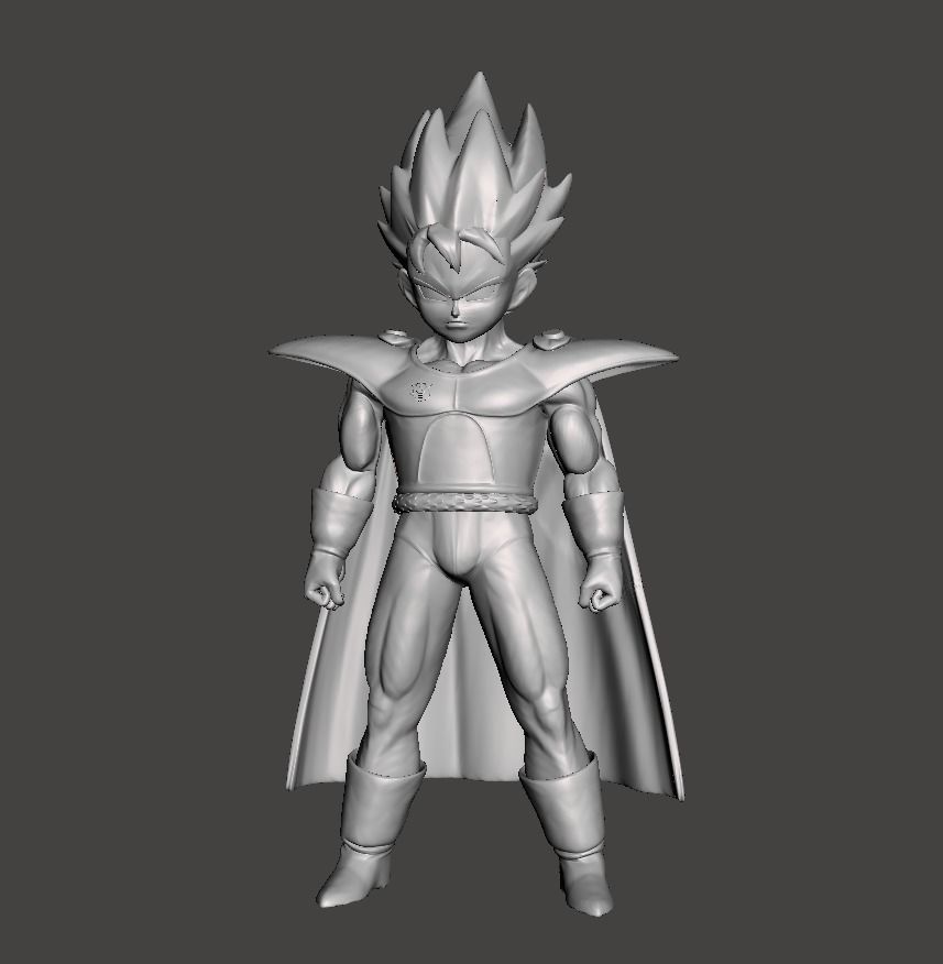 Vegeta Kid 3D Model 3D print model_3