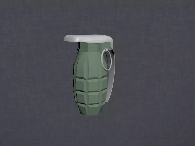 3D model grenade Low-poly 3D model_0