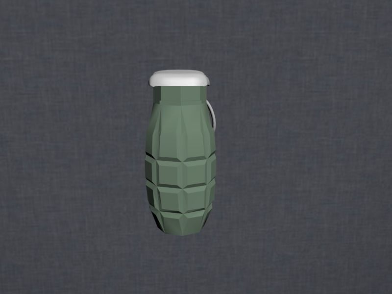 3D model grenade Low-poly 3D model_2