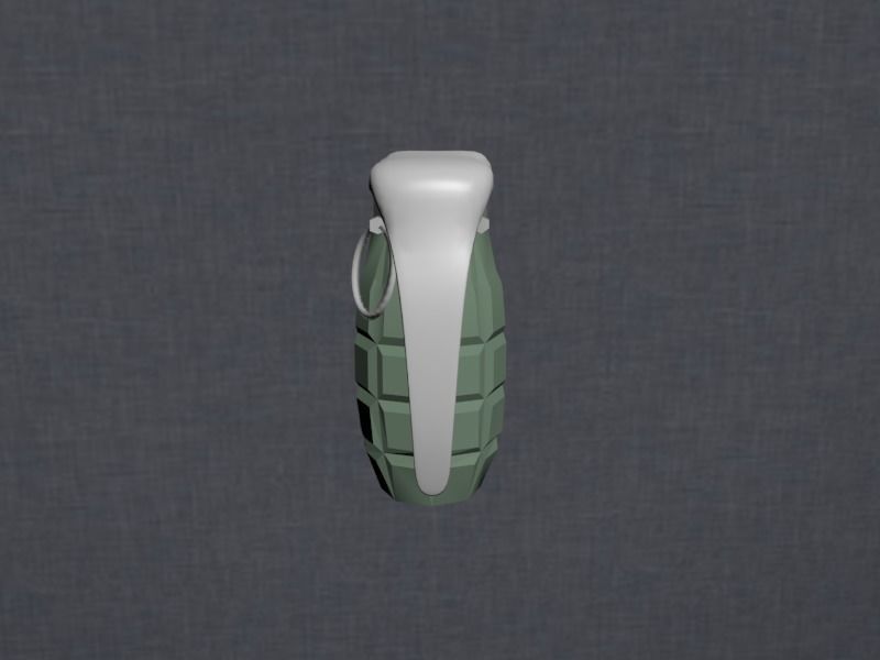 3D model grenade Low-poly 3D model_3