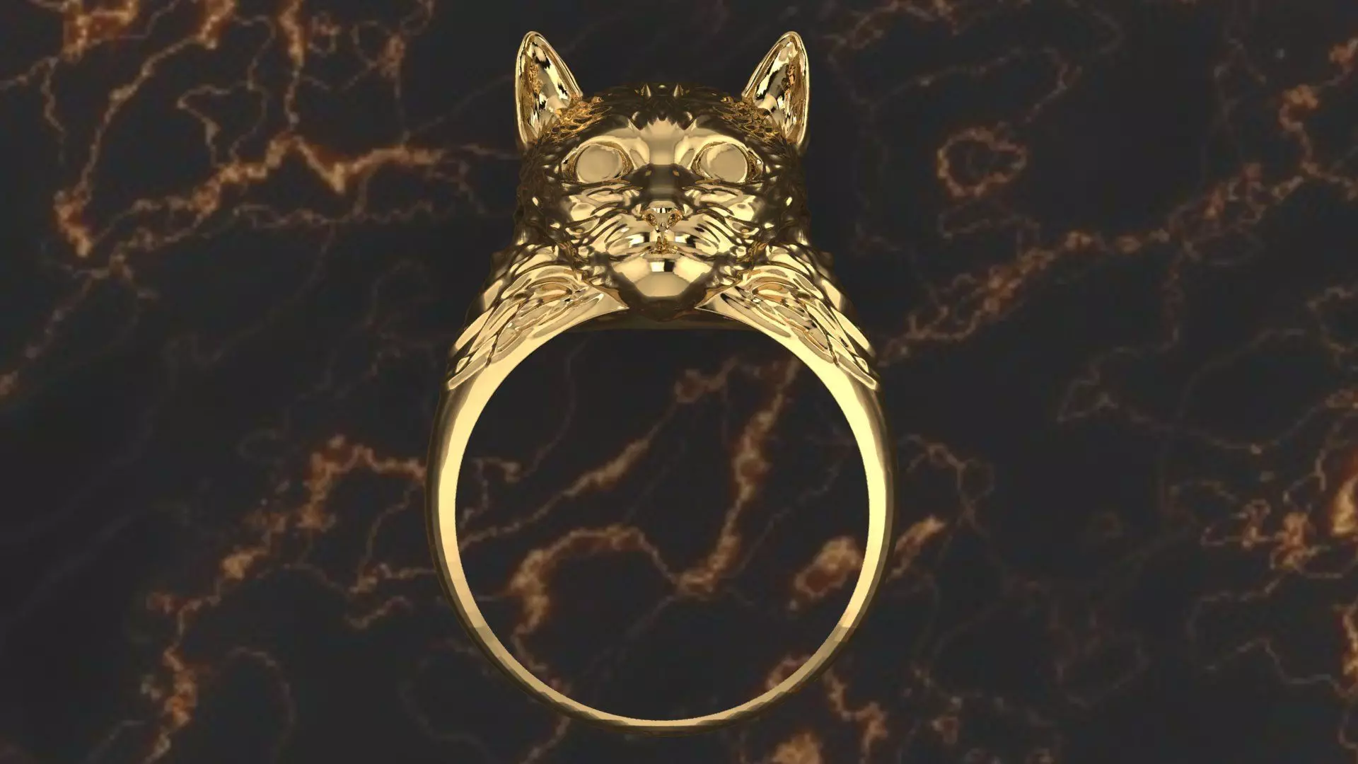 High Detailed Cat Ring 3D Print Model 3D print model_0