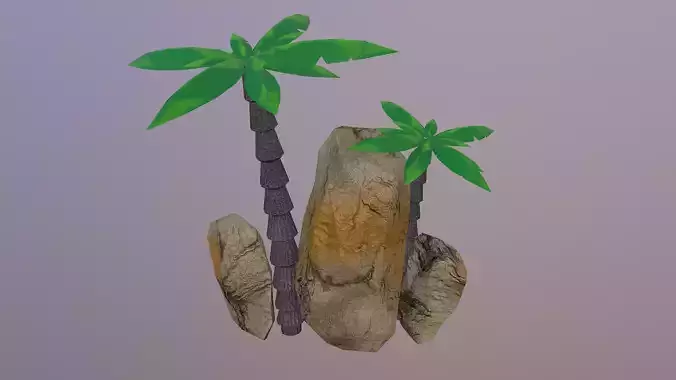 Low Poly Sand Rocks 3 