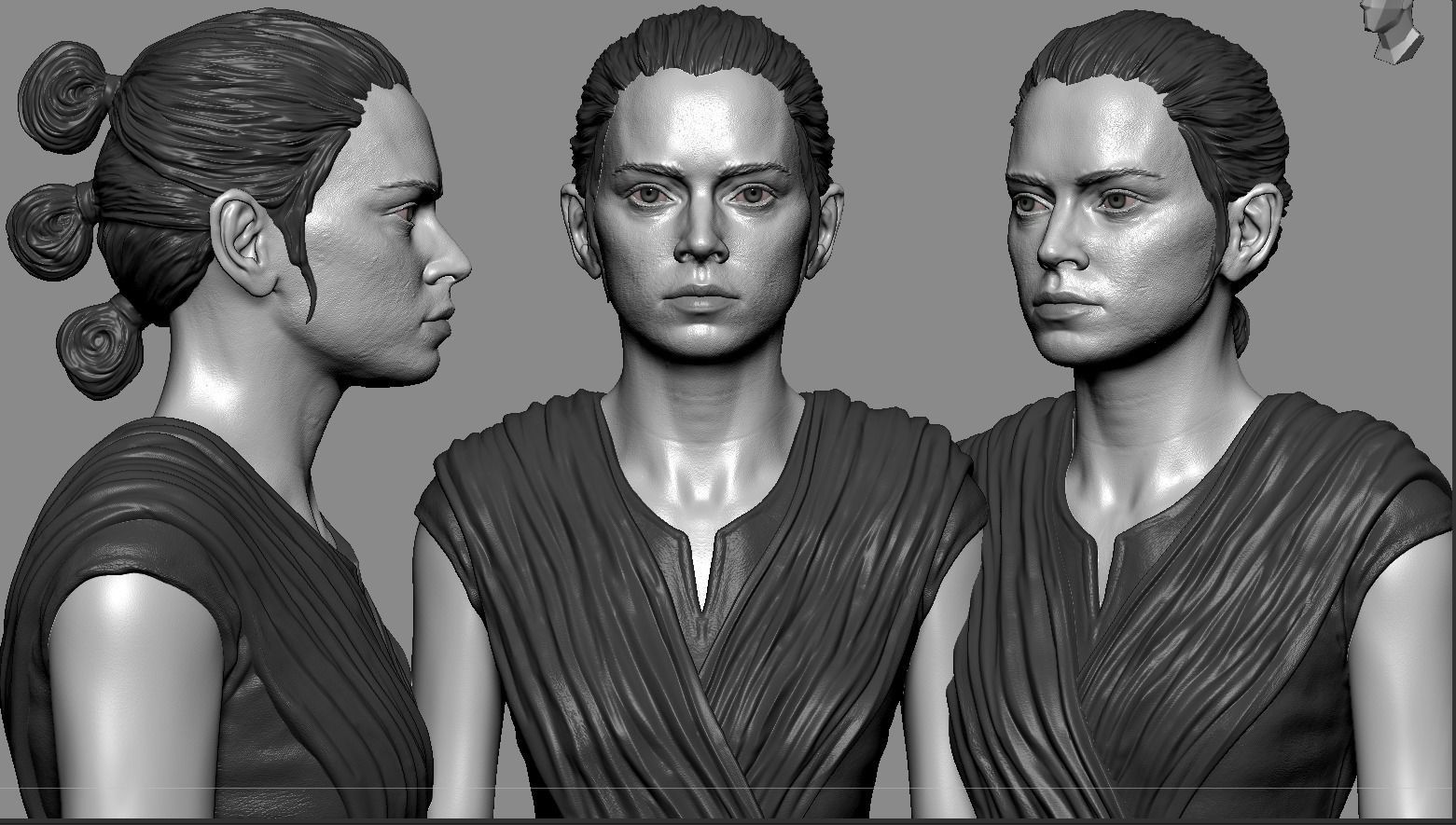 Rey Skywalker 3D print model_16