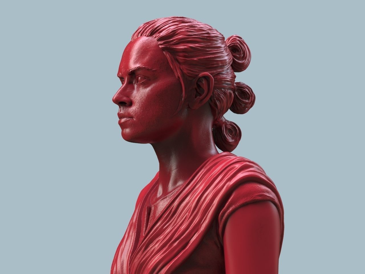Rey Skywalker 3D print model_4