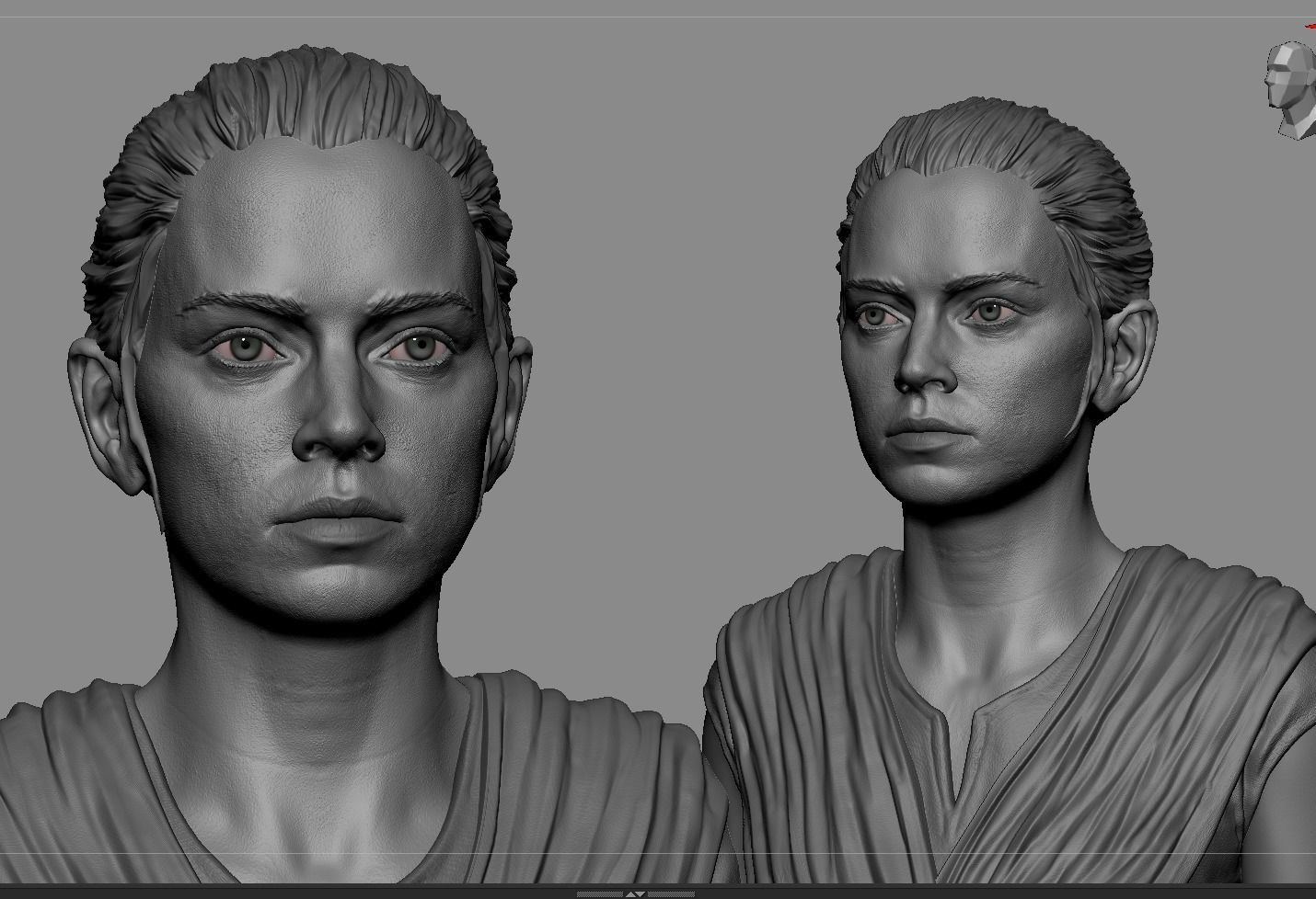 Rey Skywalker 3D print model_13