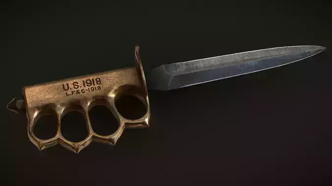 1918 mark I trench knife - Low Poly