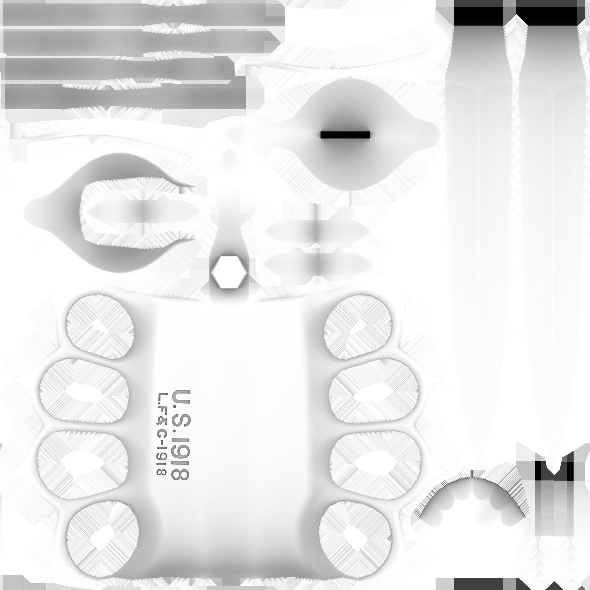 1918 mark I trench knife - Low Poly Low-poly 3D model_11