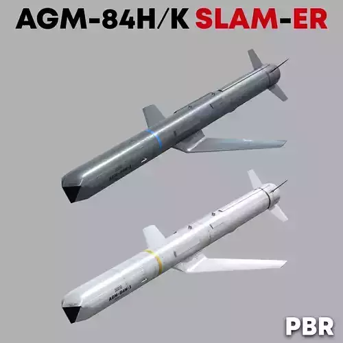  AGM-84H-K SLAM-ER Low-poly 3D model