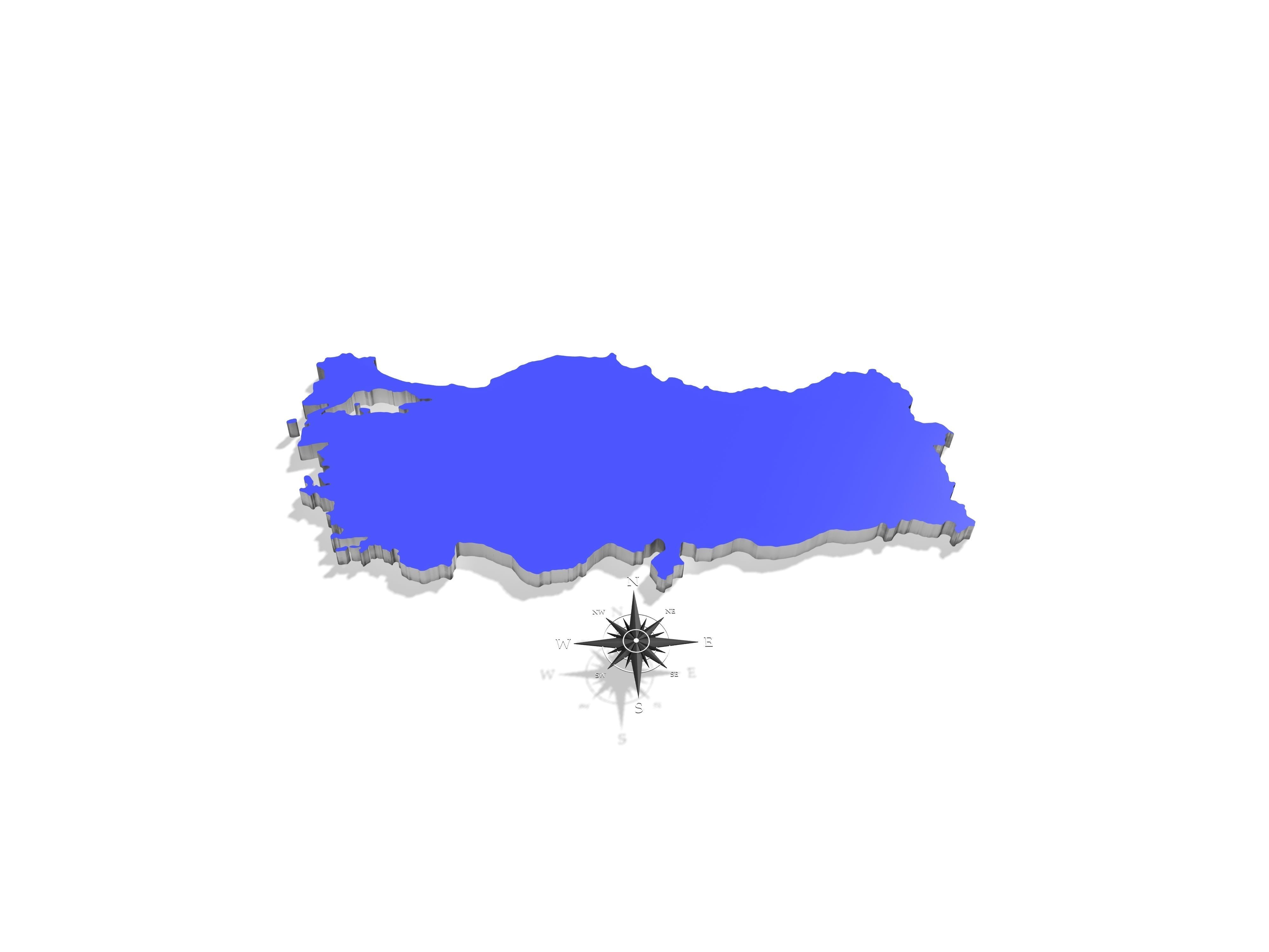 Turkey High resolution 3D relief maps 3D model_9