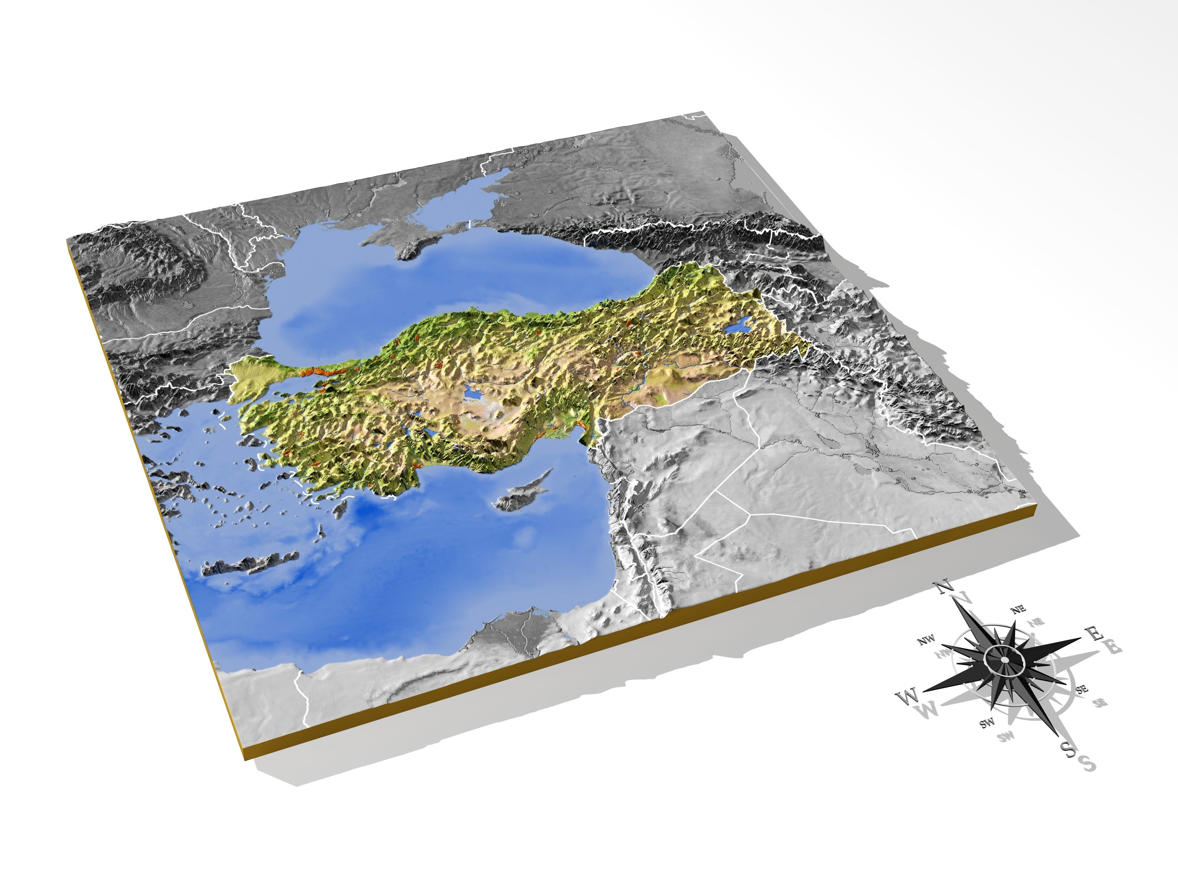 Turkey High resolution 3D relief maps 3D model_8