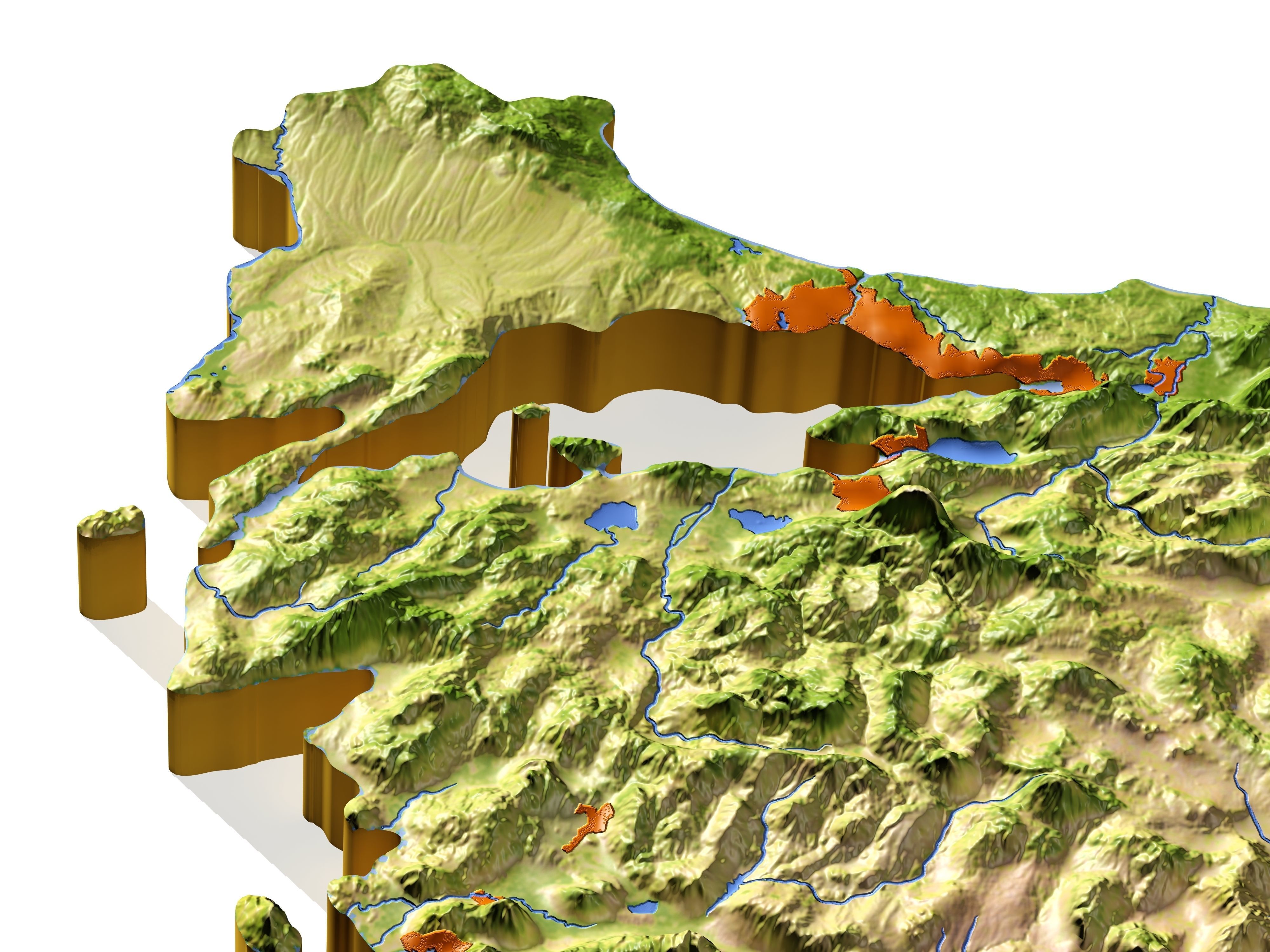 Turkey High resolution 3D relief maps 3D model_7