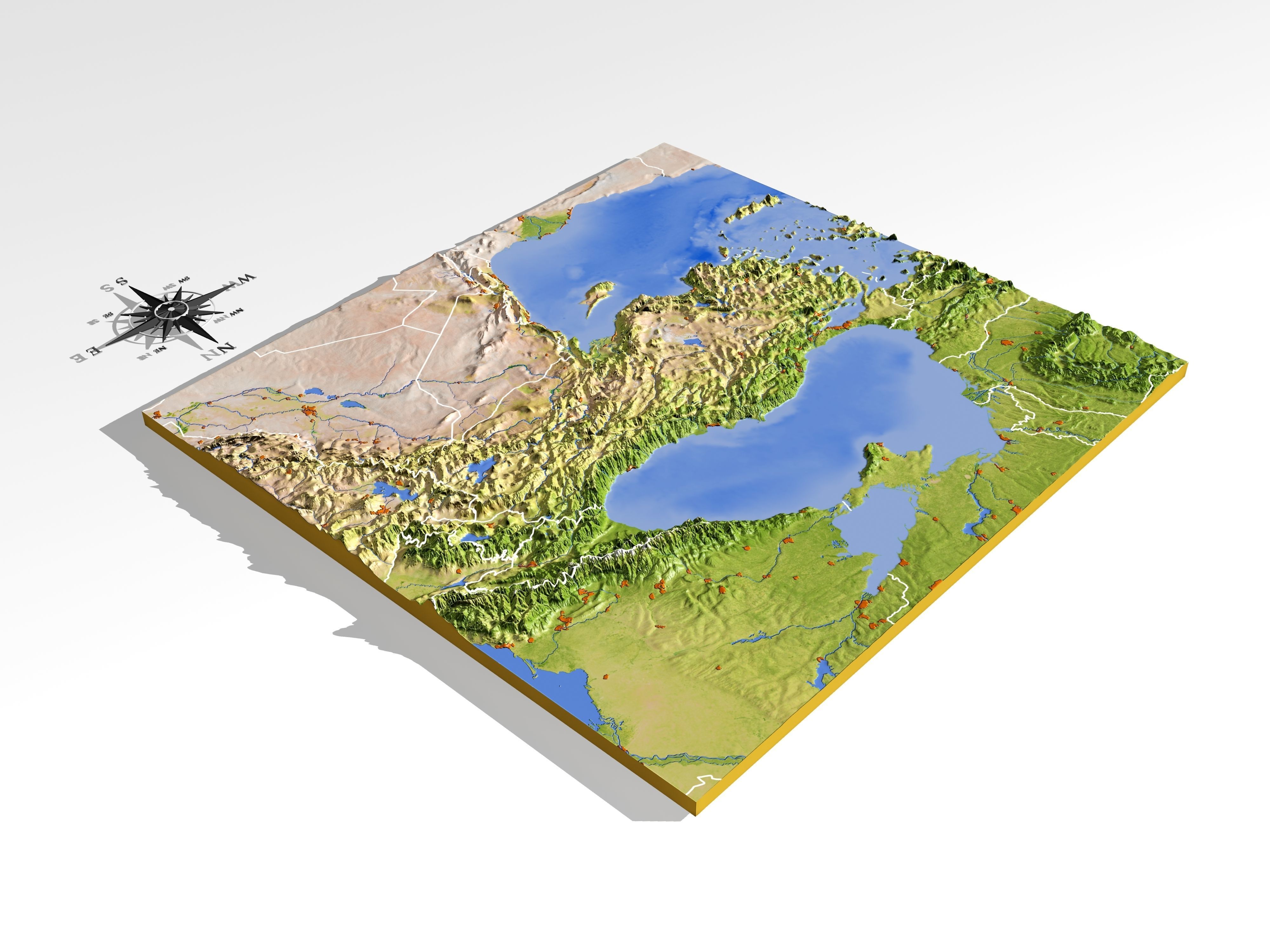 Turkey High resolution 3D relief maps 3D model_2