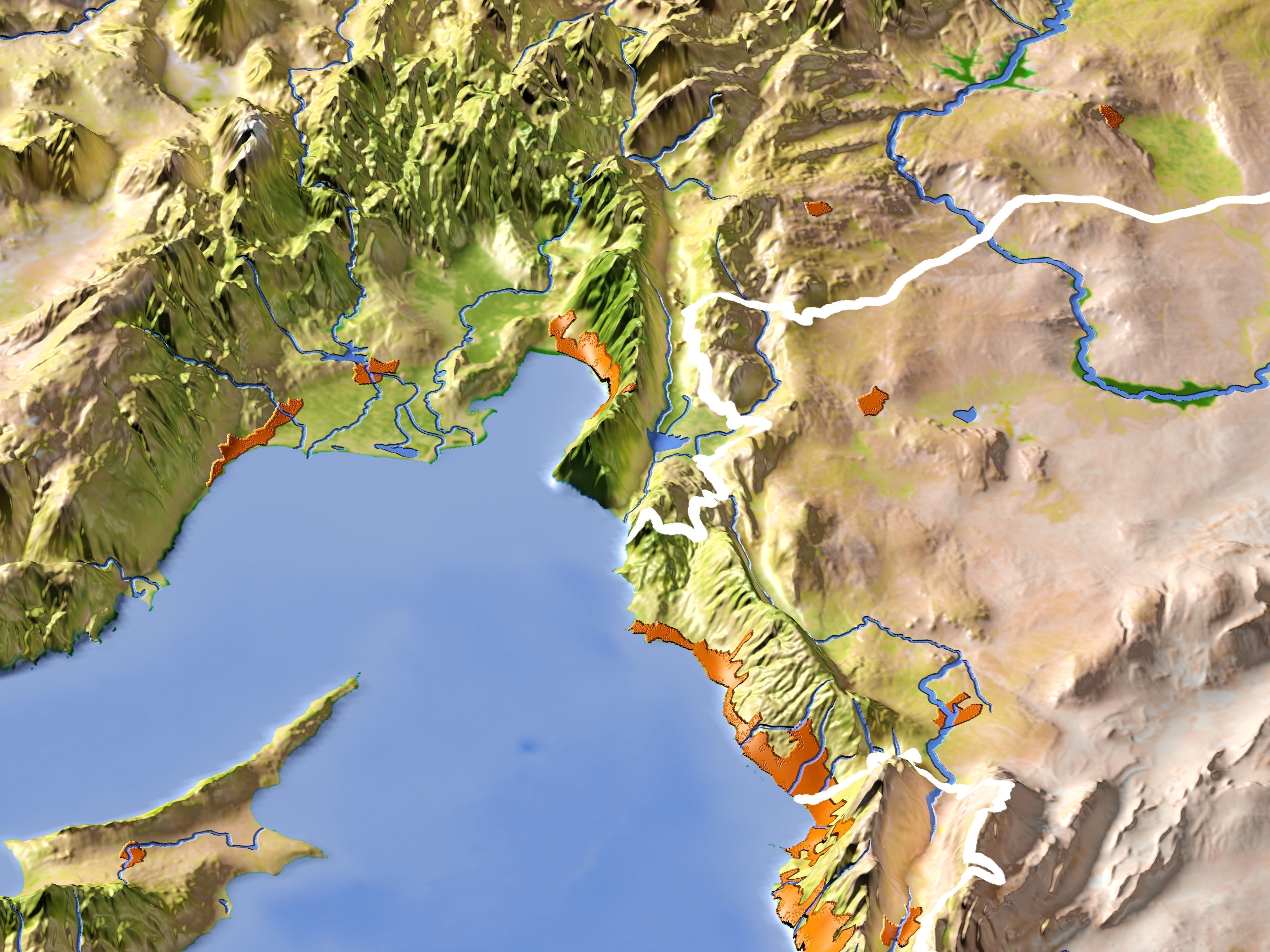 Turkey High resolution 3D relief maps 3D model_4