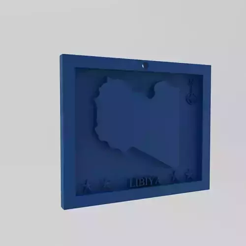 Libya-Libiya Map 3d Print Model