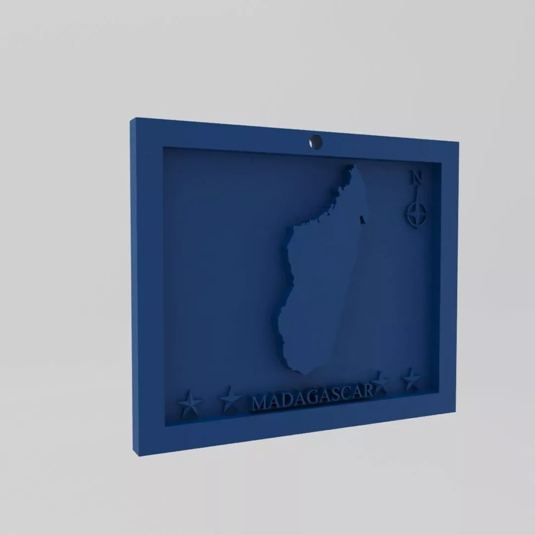 Madagascar-Madagascar Map 3d Print Model 3D print model