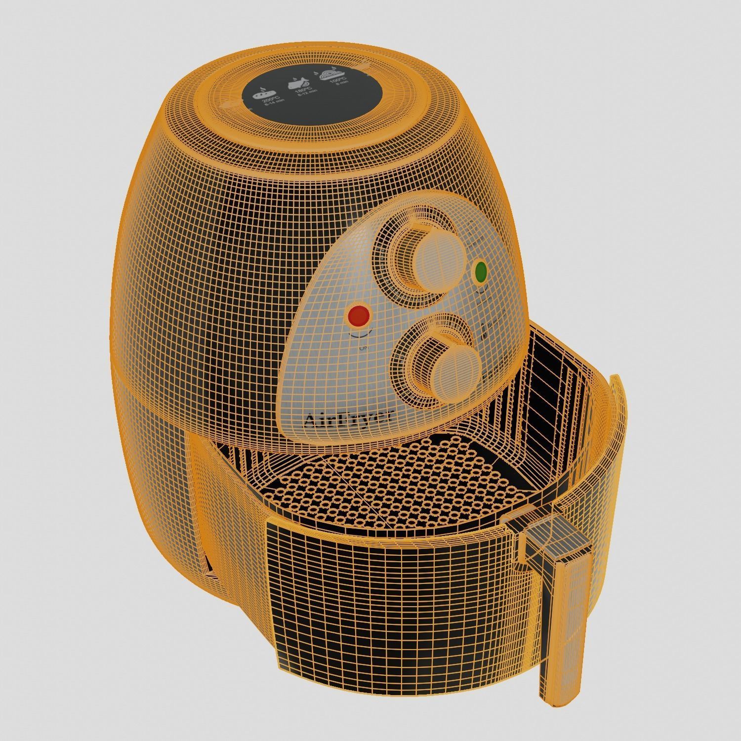 Air Fryer  Custom Model 3D model_10