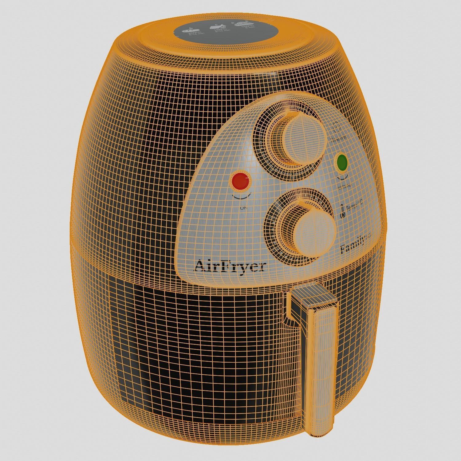 Air Fryer  Custom Model 3D model_8