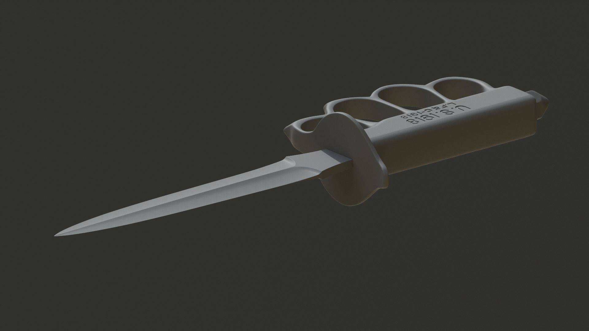 1918 mark I trench knife 3D print model_4