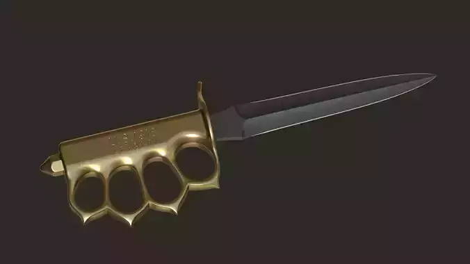 1918 mark I trench knife 3D print model