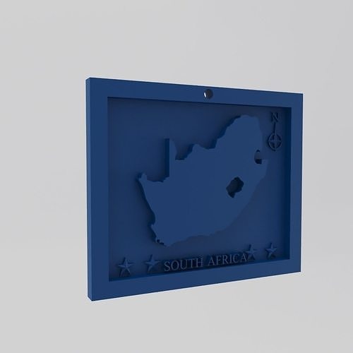 South Africa Map 3d Print Model 3D print model