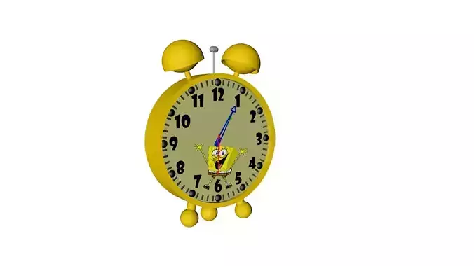 CLOCK-dae-3dx-obj SpongeBob SquarePants Alarm Clock