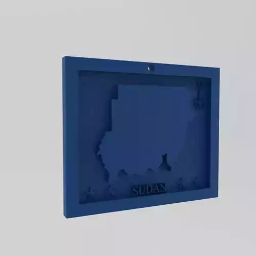 Sudan Map 3d Print Model