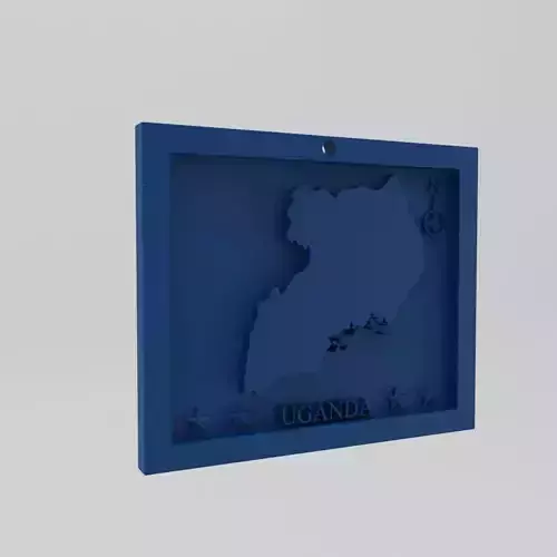 Uganda Map 3d Print Model