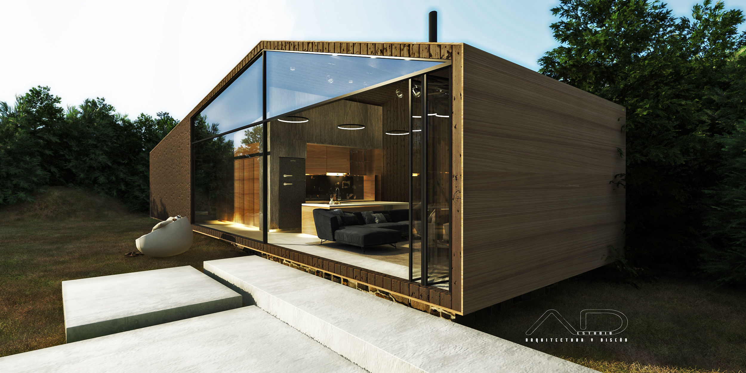 Cabin minimal 3D model_1