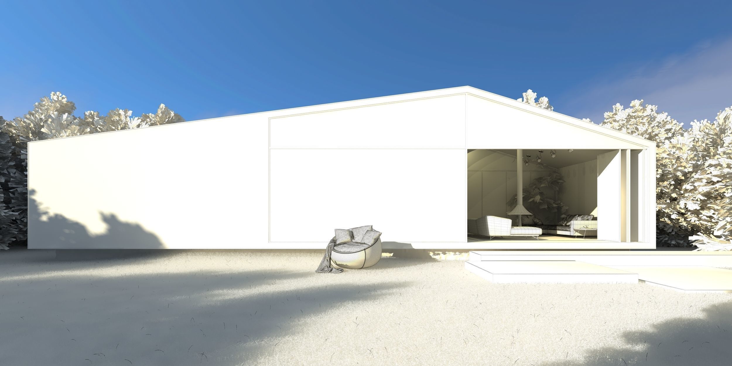 Cabin minimal 3D model_3