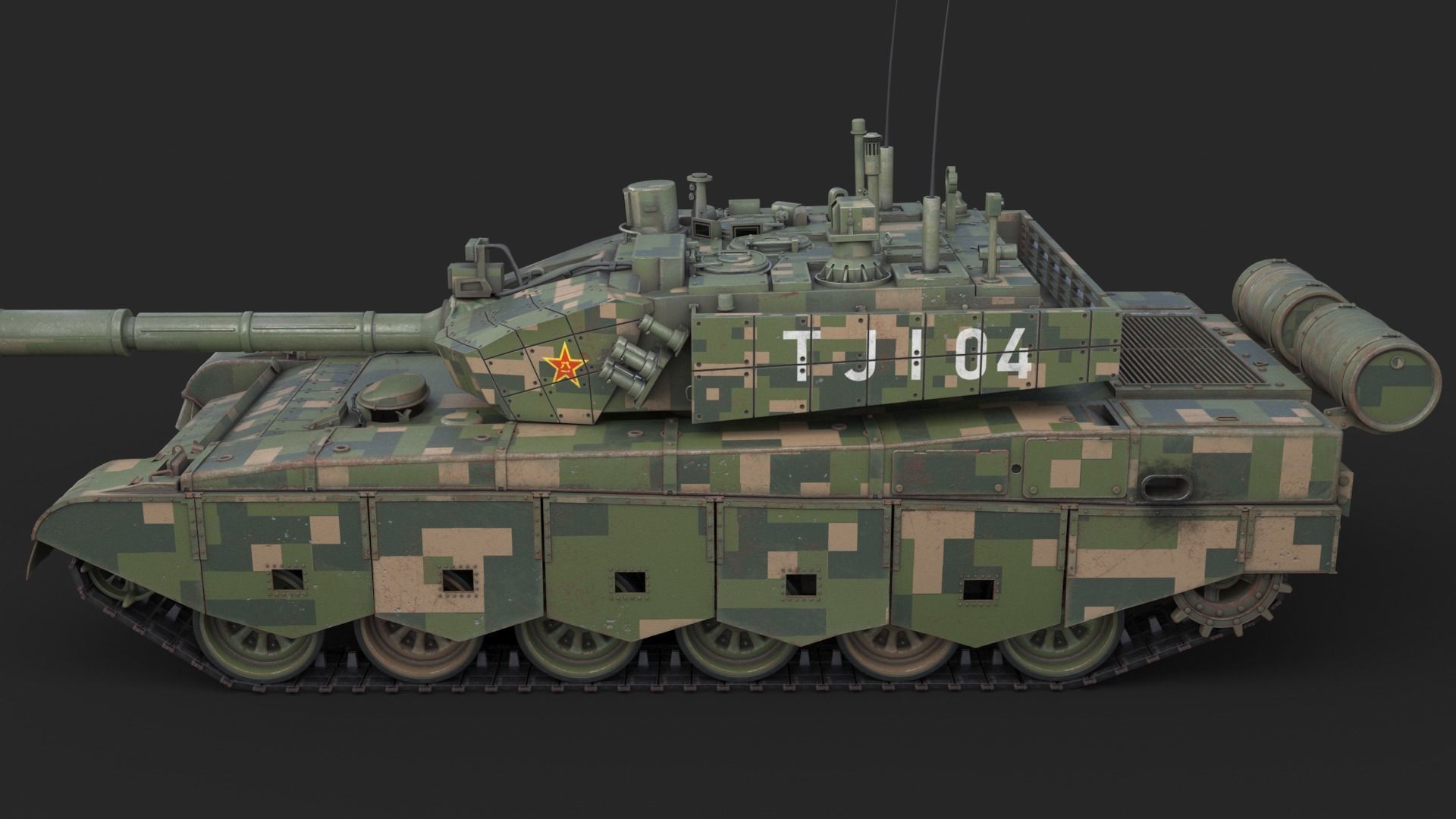Tank China Type ZTZ 99A MTB 3D model_8