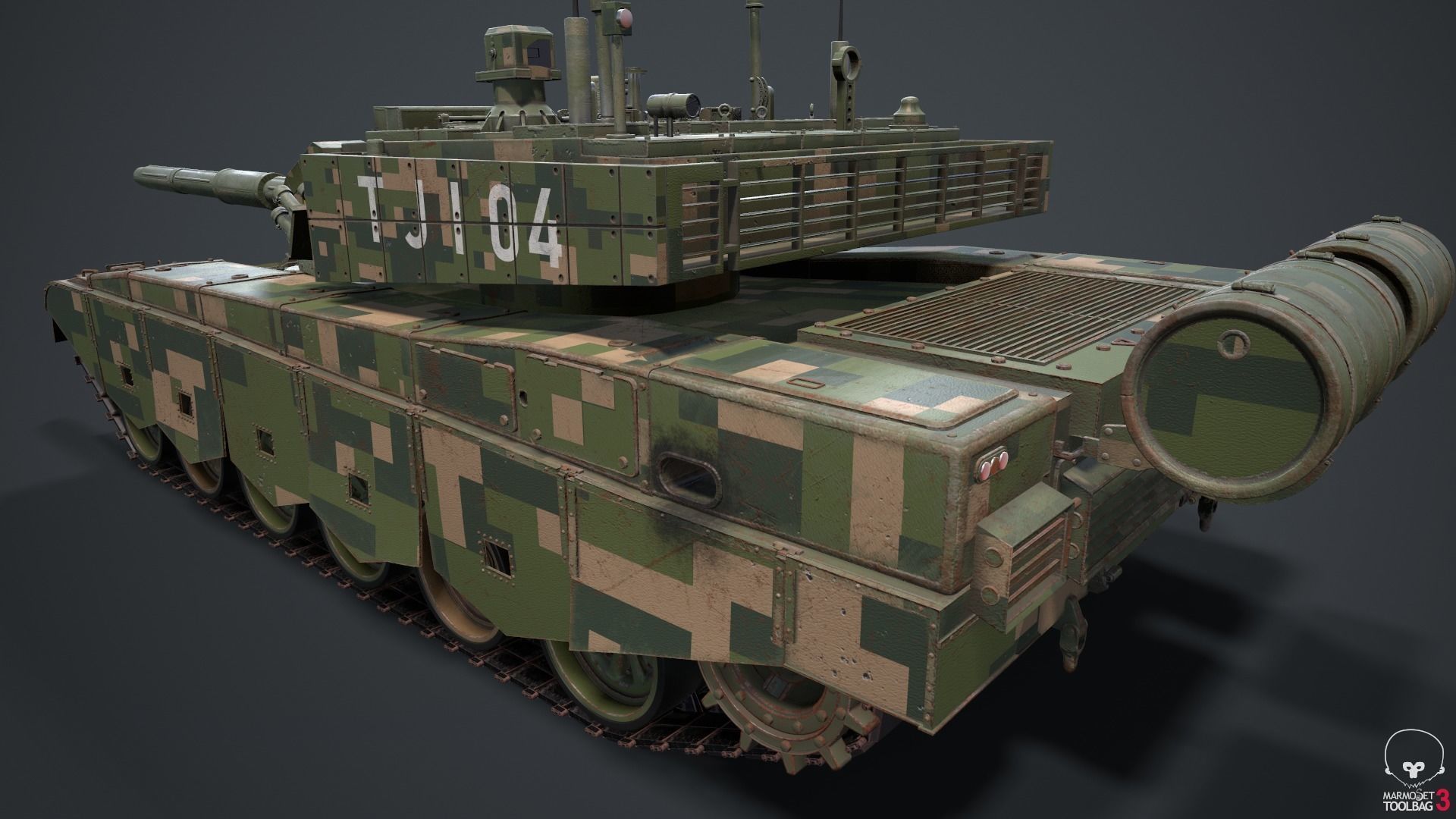 Tank China Type ZTZ 99A MTB 3D model_38