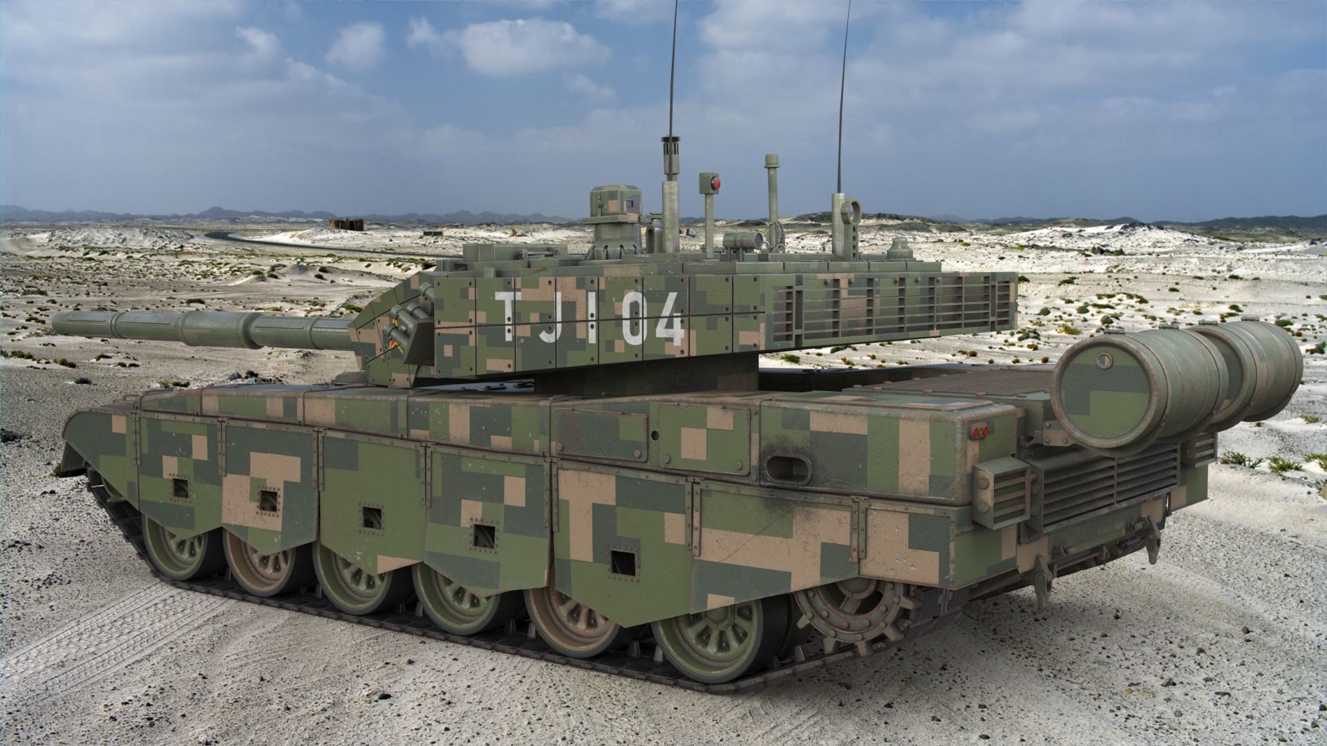 Tank China Type ZTZ 99A MTB 3D model_4