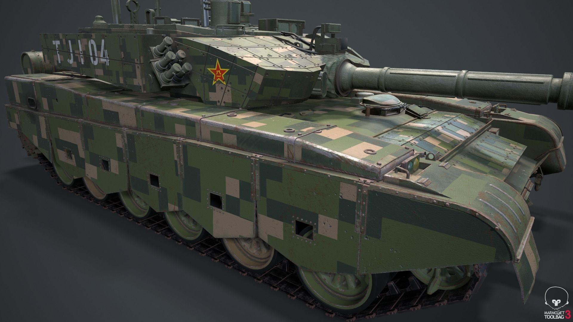 Tank China Type ZTZ 99A MTB 3D model_40