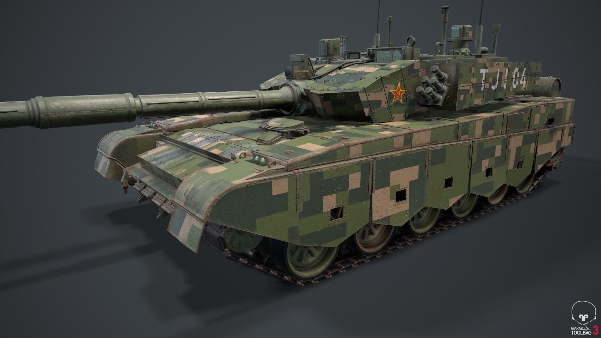 Tank China Type ZTZ 99A MTB 3D model_35