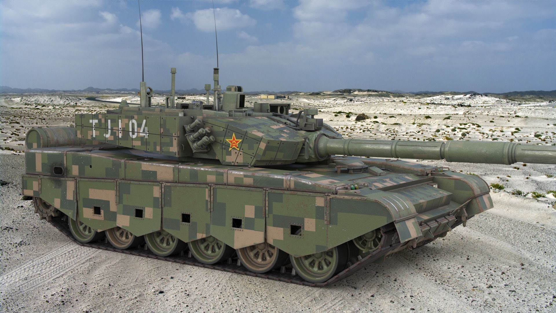 Tank China Type ZTZ 99A MTB 3D model_5