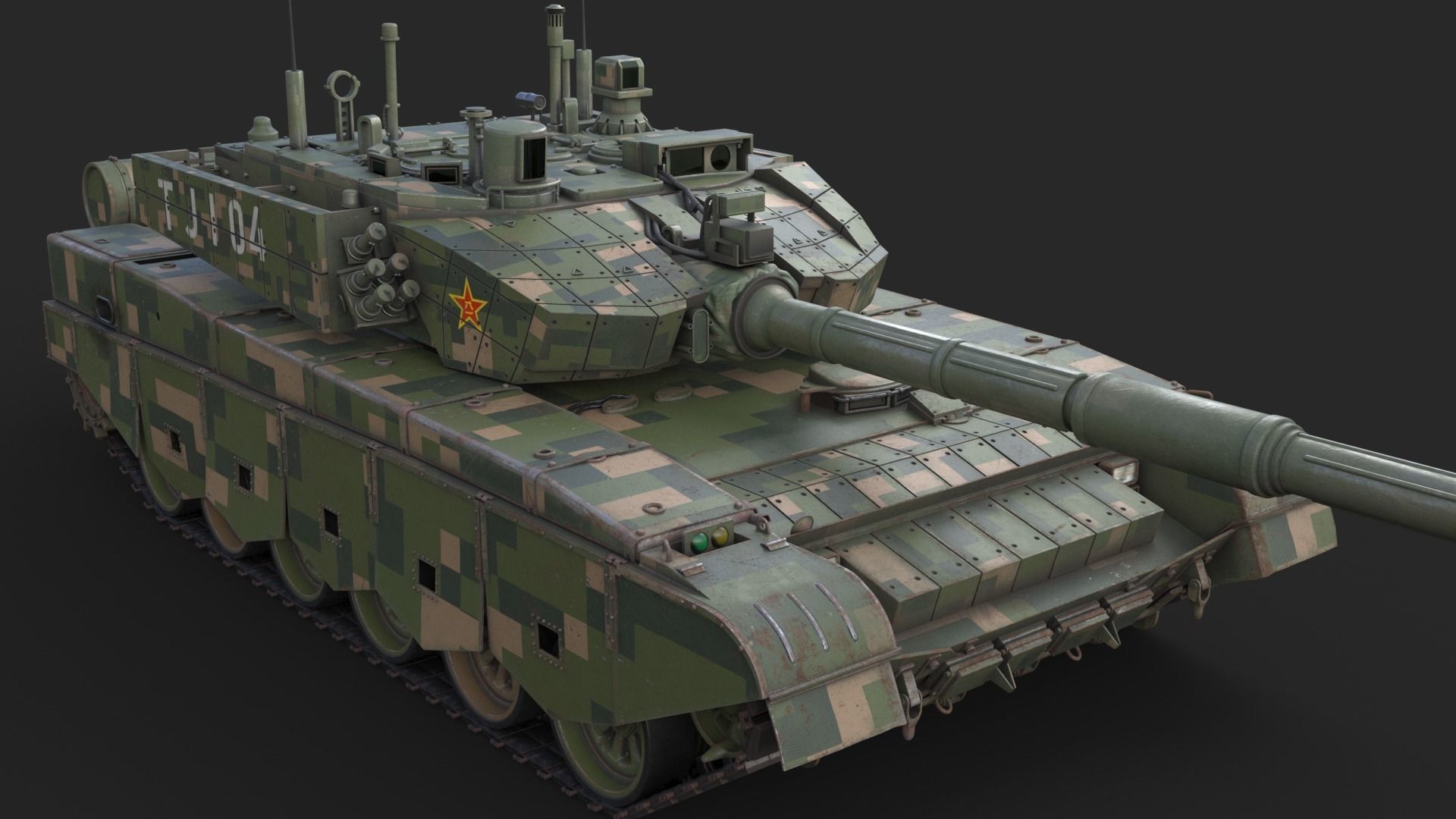 Tank China Type ZTZ 99A MTB 3D model_14
