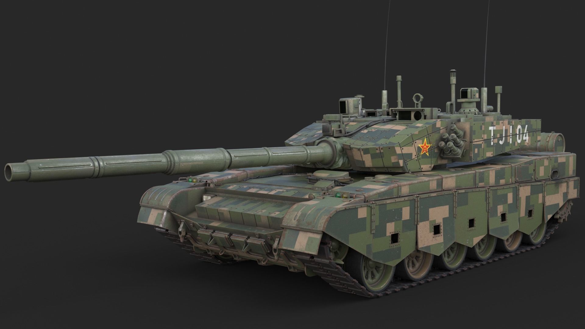 Tank China Type ZTZ 99A MTB 3D model_7