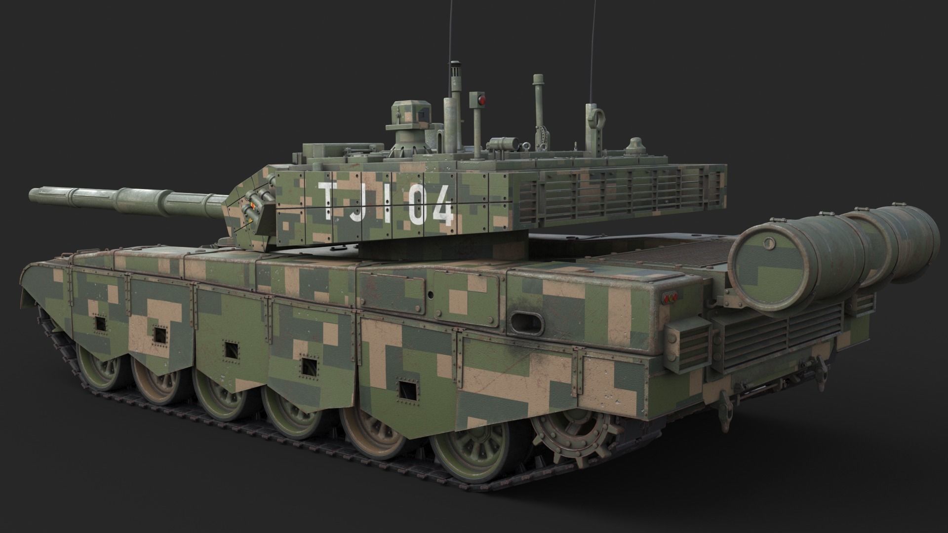 Tank China Type ZTZ 99A MTB 3D model_9