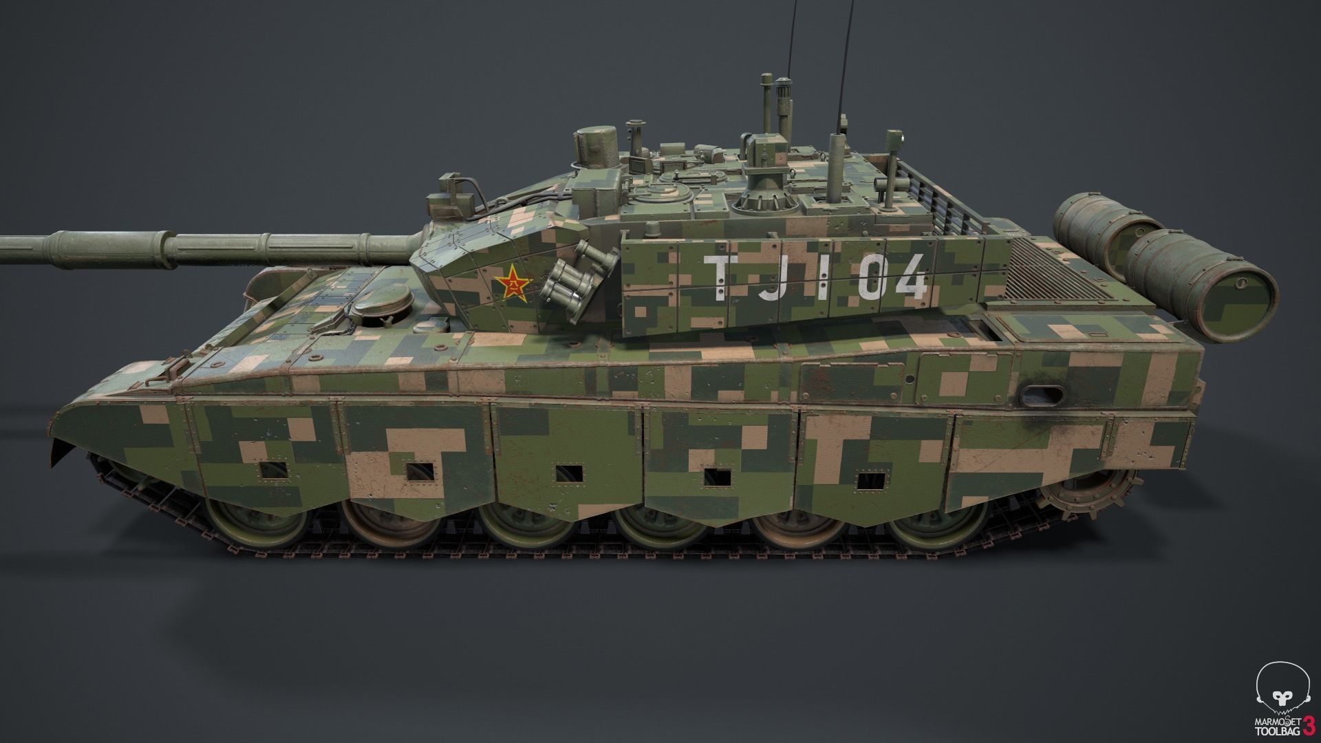 Tank China Type ZTZ 99A MTB 3D model_37