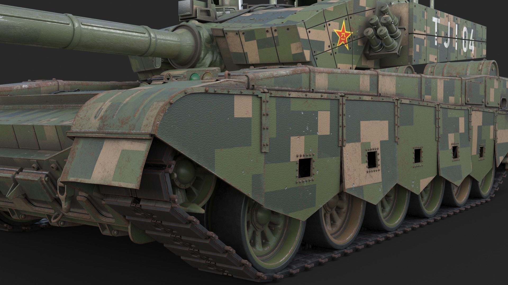 Tank China Type ZTZ 99A MTB 3D model_16