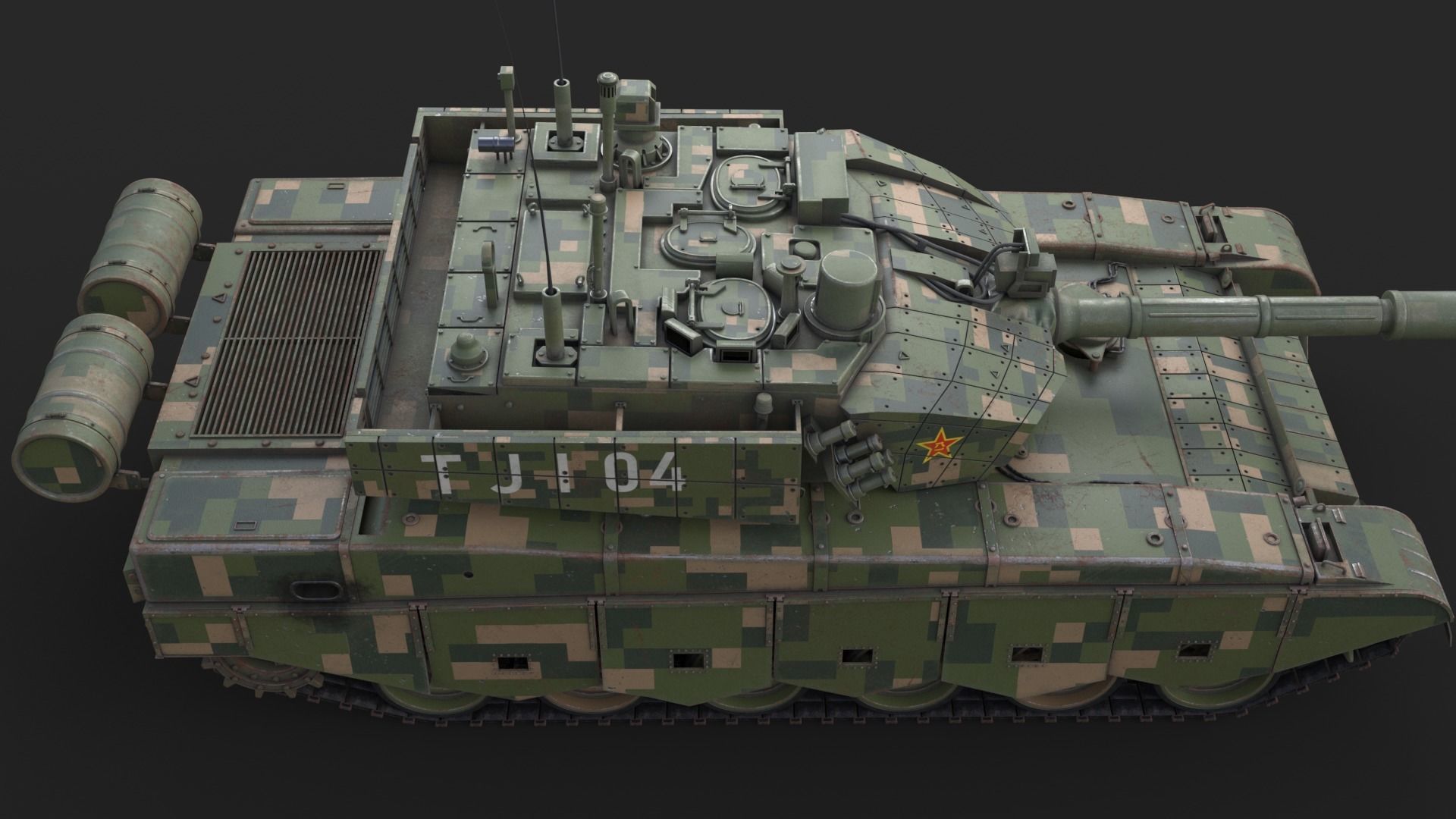 Tank China Type ZTZ 99A MTB 3D model_13