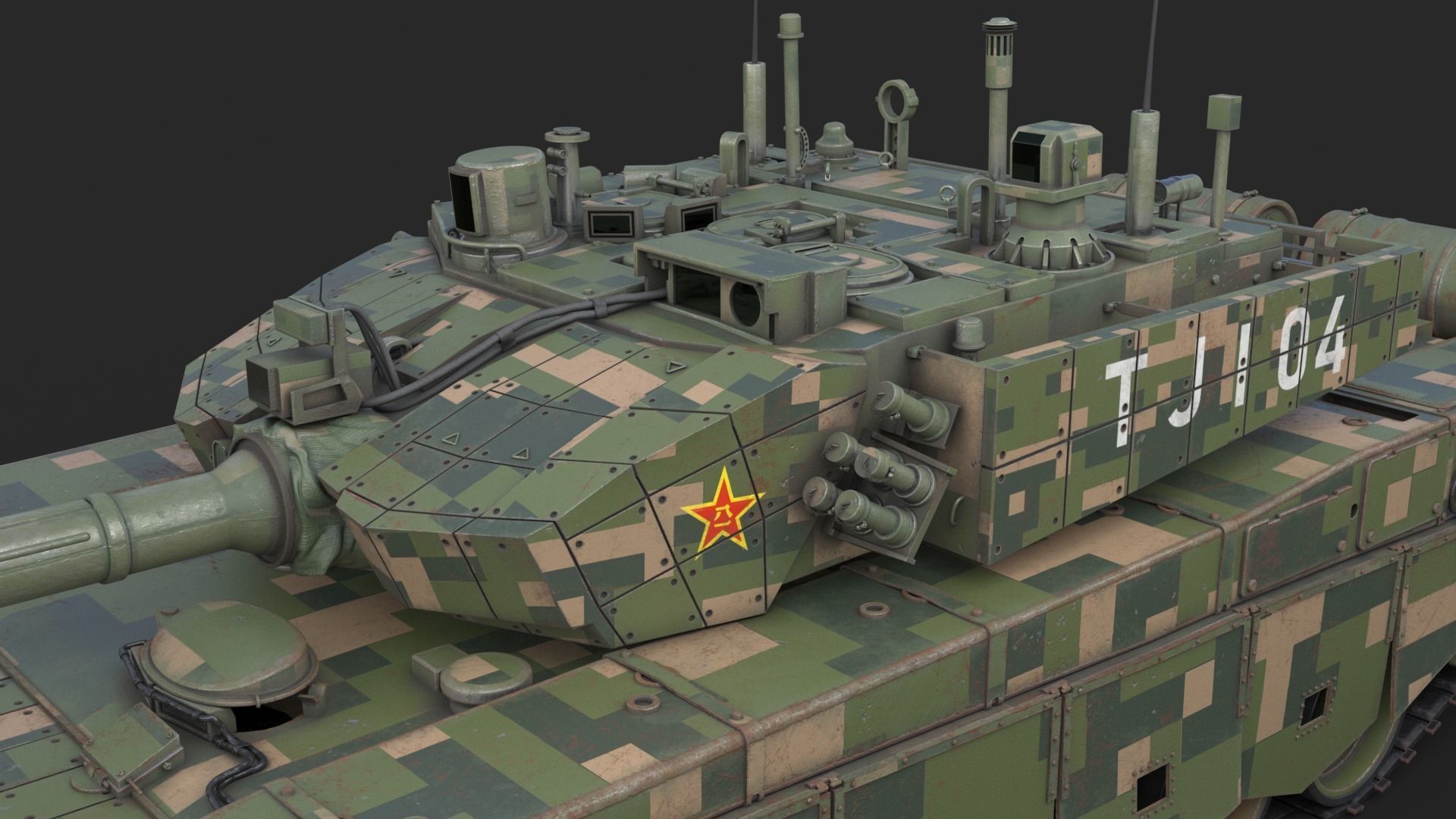Tank China Type ZTZ 99A MTB 3D model_17