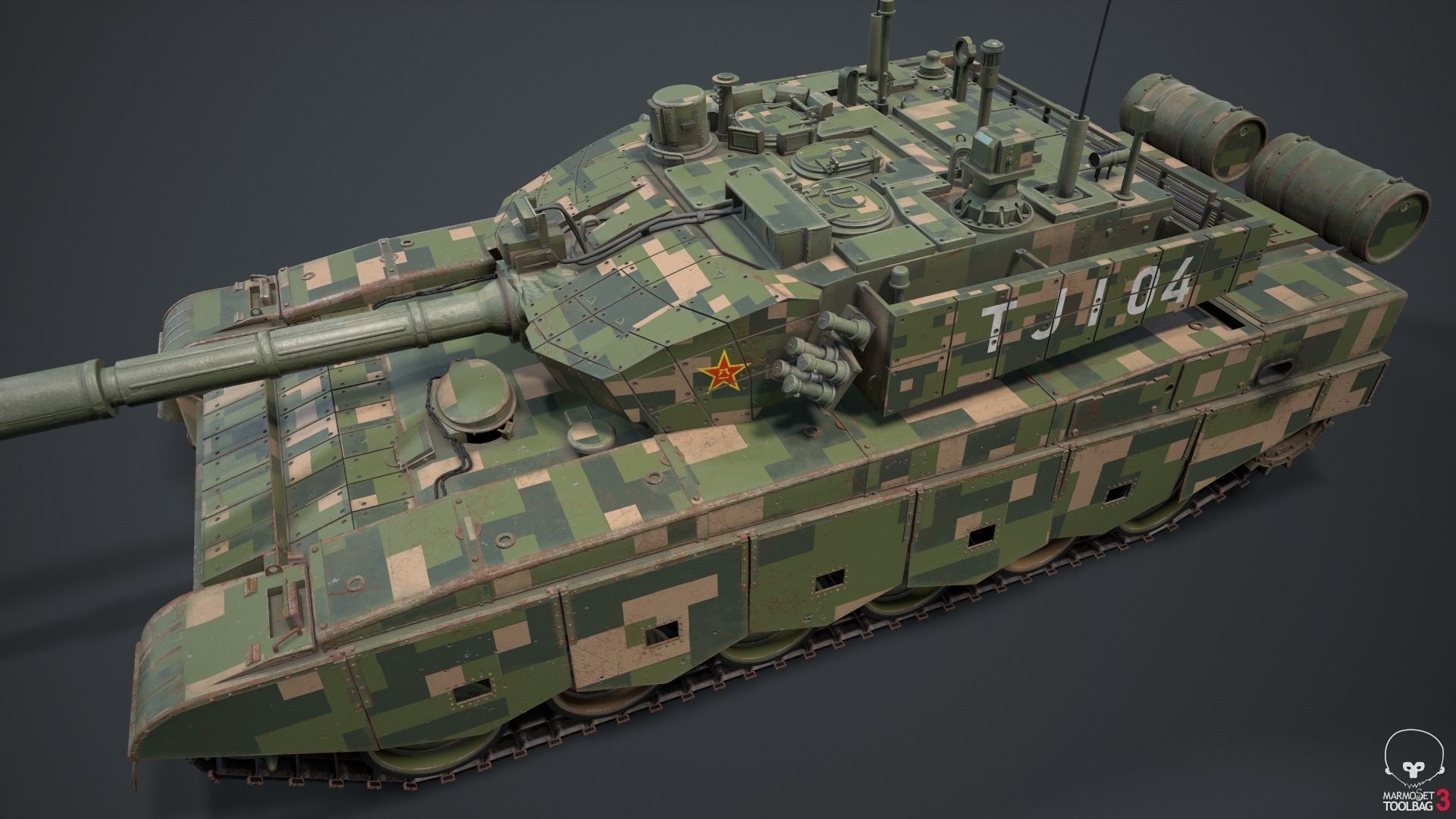 Tank China Type ZTZ 99A MTB 3D model_36