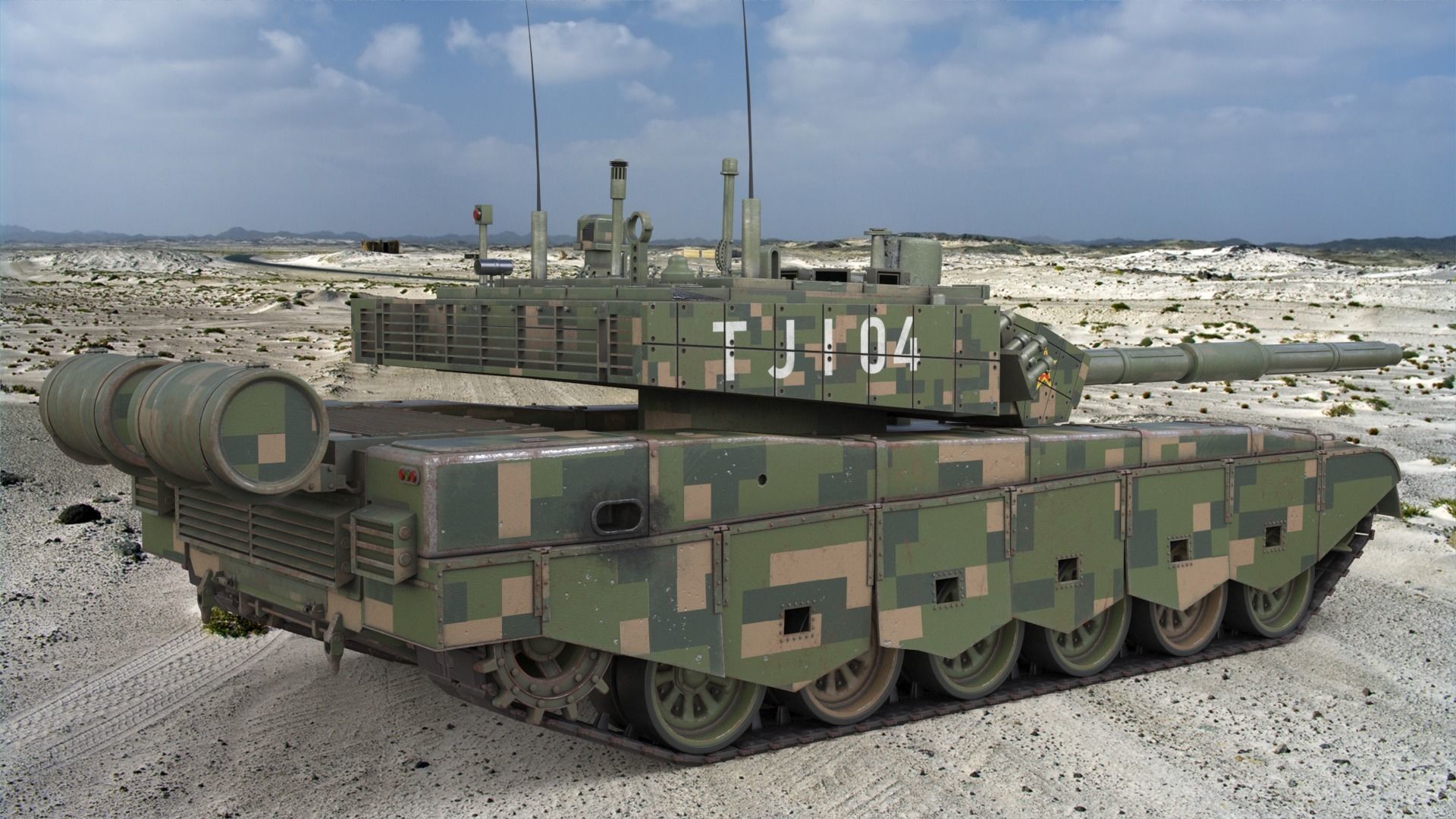 Tank China Type ZTZ 99A MTB 3D model_6