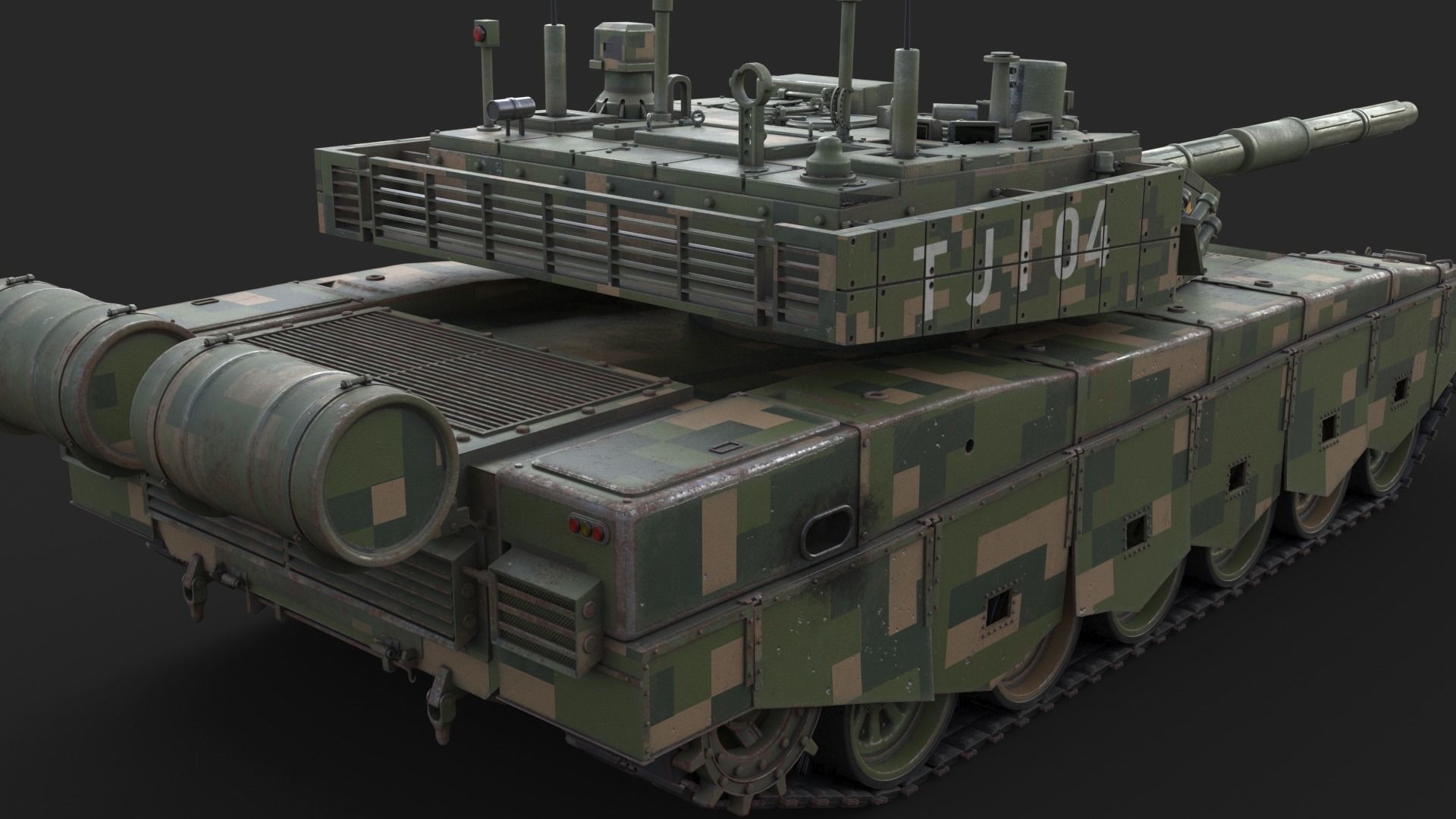 Tank China Type ZTZ 99A MTB 3D model_12