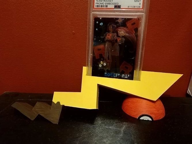Pokemon Pikachu Tail PSA Display Stand 3D print model