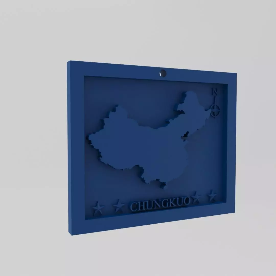 China-Chungkuo Map 3d Print Model 3D print model